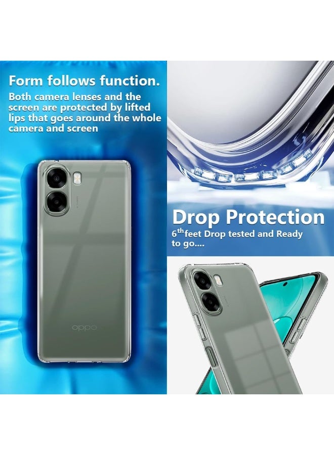 Case for OPPO A6x 5G Clear Case Cover Soft Flexible Transparent Silicone TPU Back Cover with Camera Protection Shockproof Bumper for OPPO A6x - Image 5